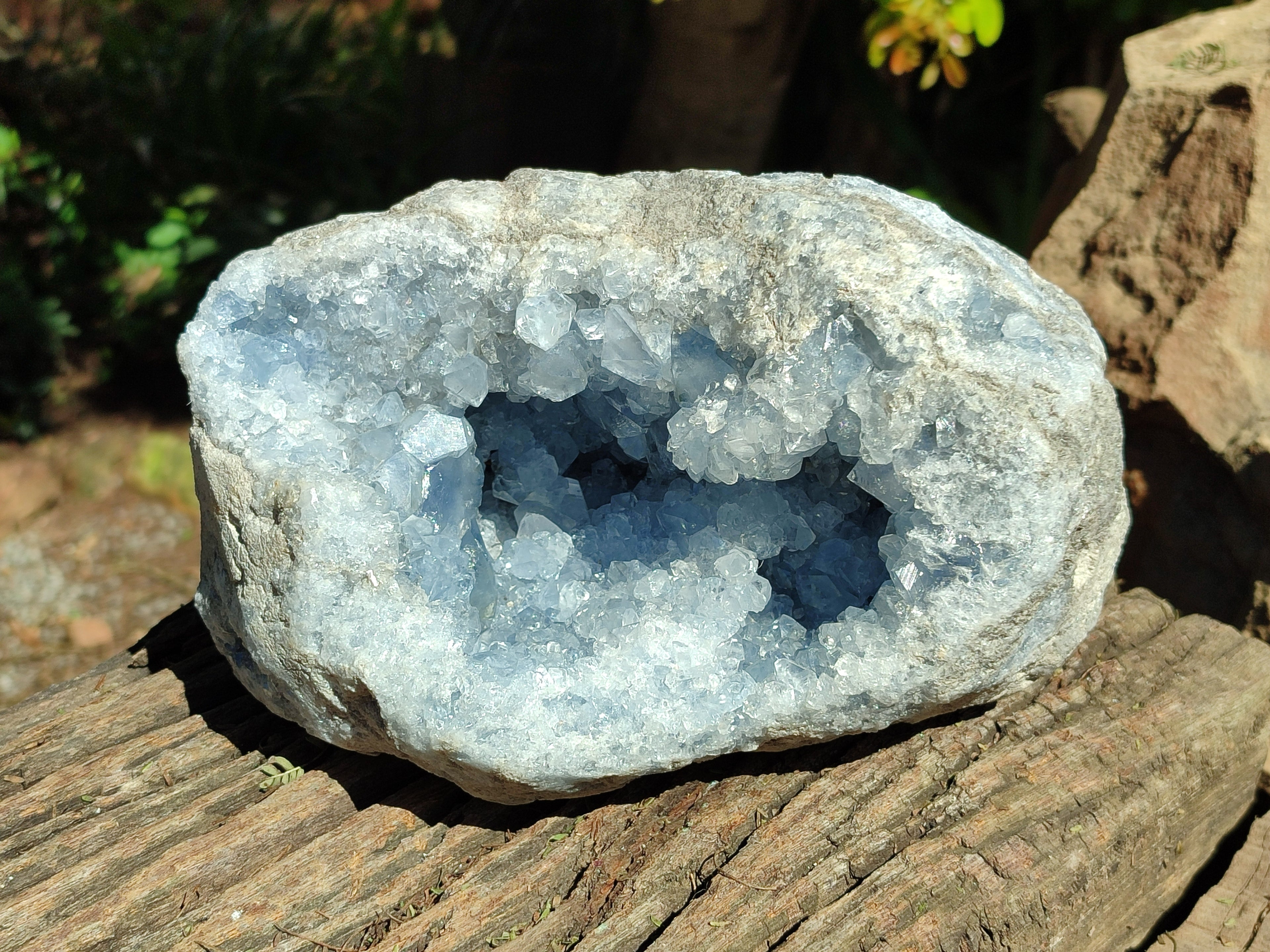 Natural Celestite Geode Specimens x 1 From Sakoany, Madagascar - Toprock Gemstones and Minerals 