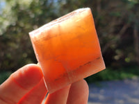 Natural Sunset Orange Rhombohedron Calcite Specimens x 12 From Spitzkop, Namibia