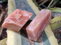 Natural Sunset Orange Rhombohedron Calcite Specimens x 12 From Spitzkop, Namibia