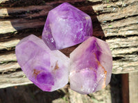 Polished Window Amethyst Quartz Points x 6 From Akansobe, Madagascar
