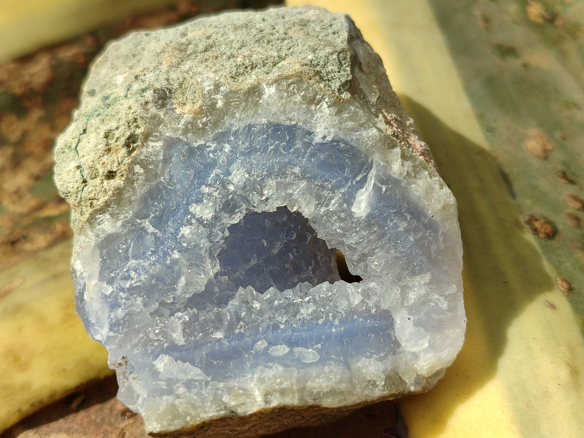 Natural Blue Lace Agate Geode Specimens x 12 From Nsanje, Malawi - Toprock Gemstones and Minerals 
