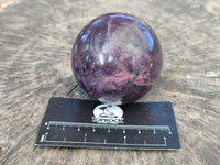 Polished Lepidolite with Pink Rubellite and Blue Lithium Spheres x 4 From Ambatondrazaka, Madagascar