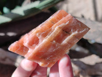 Natural Sunset Orange Rhombohedron Calcite Specimens x 24 From Spitzkop, Namibia