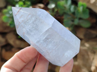 Polished Window Quartz Points with Rutile and Chlorite Moss Inclusions x 2 from Madagascar