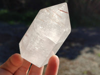 Polished Window Quartz Points with Rutile and Chlorite Moss Inclusions x 2 from Madagascar