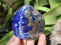 Polished Sodalite Standing Free Forms x 3 From Kunene River, Namibia
