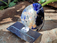 Polished Sodalite Standing Free Forms x 3 From Kunene River, Namibia
