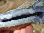 Natural Blue Lace Agate Geode Specimens x 6 From Nsanje, Malawi - Toprock Gemstones and Minerals 