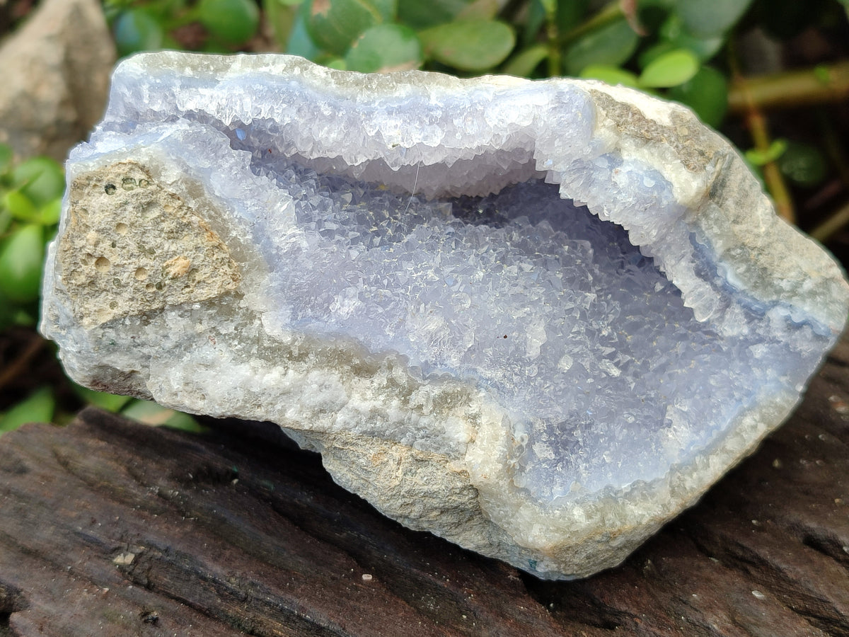 Natural Blue Lace Agate Geode Specimens x 6 From Nsanje, Malawi - Toprock Gemstones and Minerals 