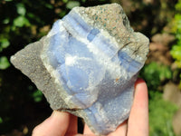 Natural Blue Lace Agate Geode Specimens x 6 From Nsanje, Malawi
