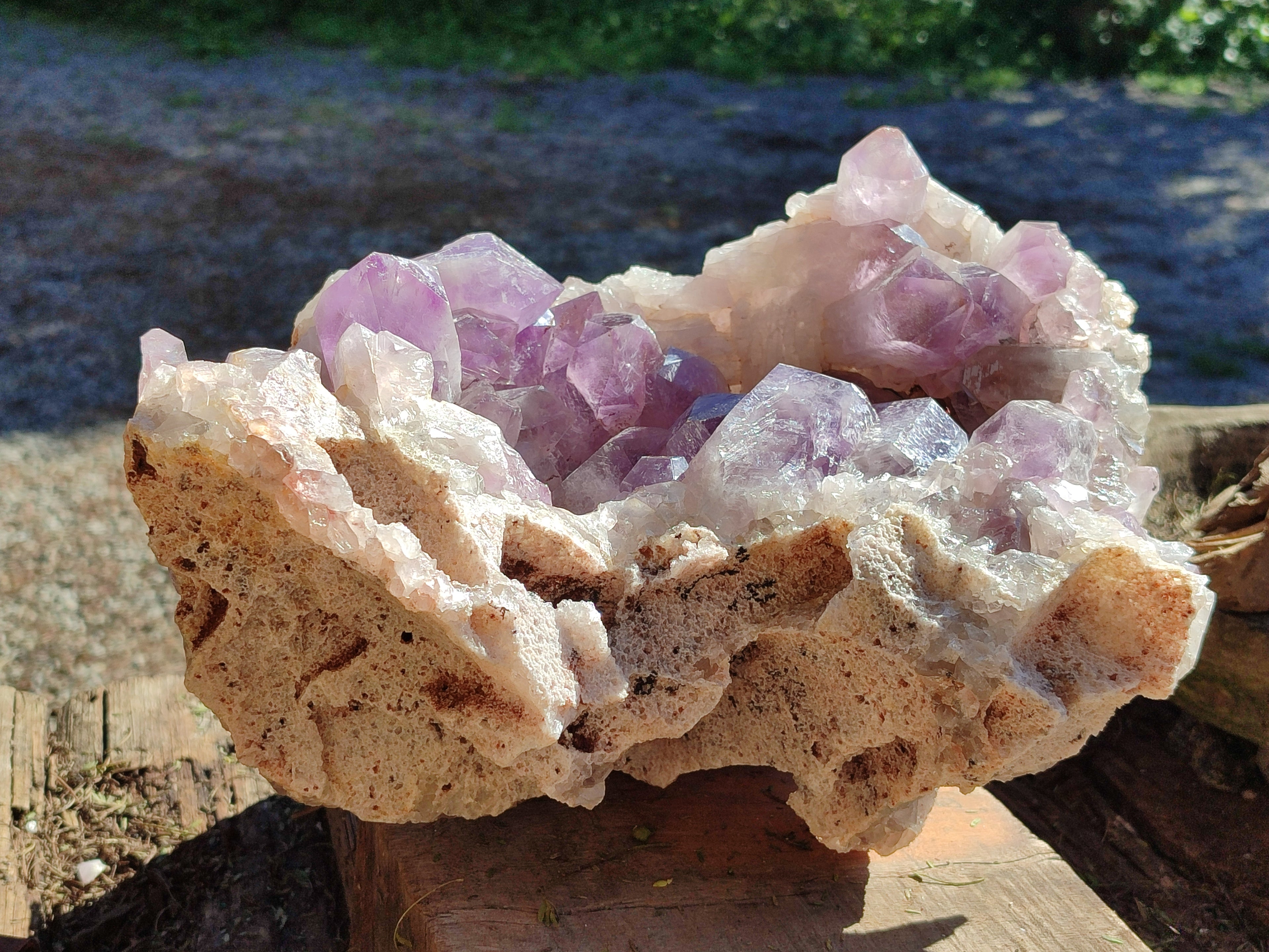 Natural Jacaranda Amethyst Quartz Cluster x 1 From Mumbwa, Zambia - Toprock Gemstones and Minerals 