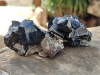 Natural Schorl Black Tourmaline Specimens with Hyalite Opal x 20 From Erongo, Namibia