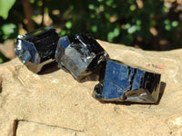 Natural Schorl Black Tourmaline Specimens with Hyalite Opal x 20 From Erongo, Namibia