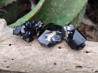 Natural Schorl Black Tourmaline Specimens with Hyalite Opal x 20 From Erongo, Namibia