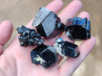 Natural Schorl Black Tourmaline Specimens with Hyalite Opal x 20 From Erongo, Namibia