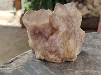 Natural Phantom Quartz Clusters x 2 From Luena, Congo