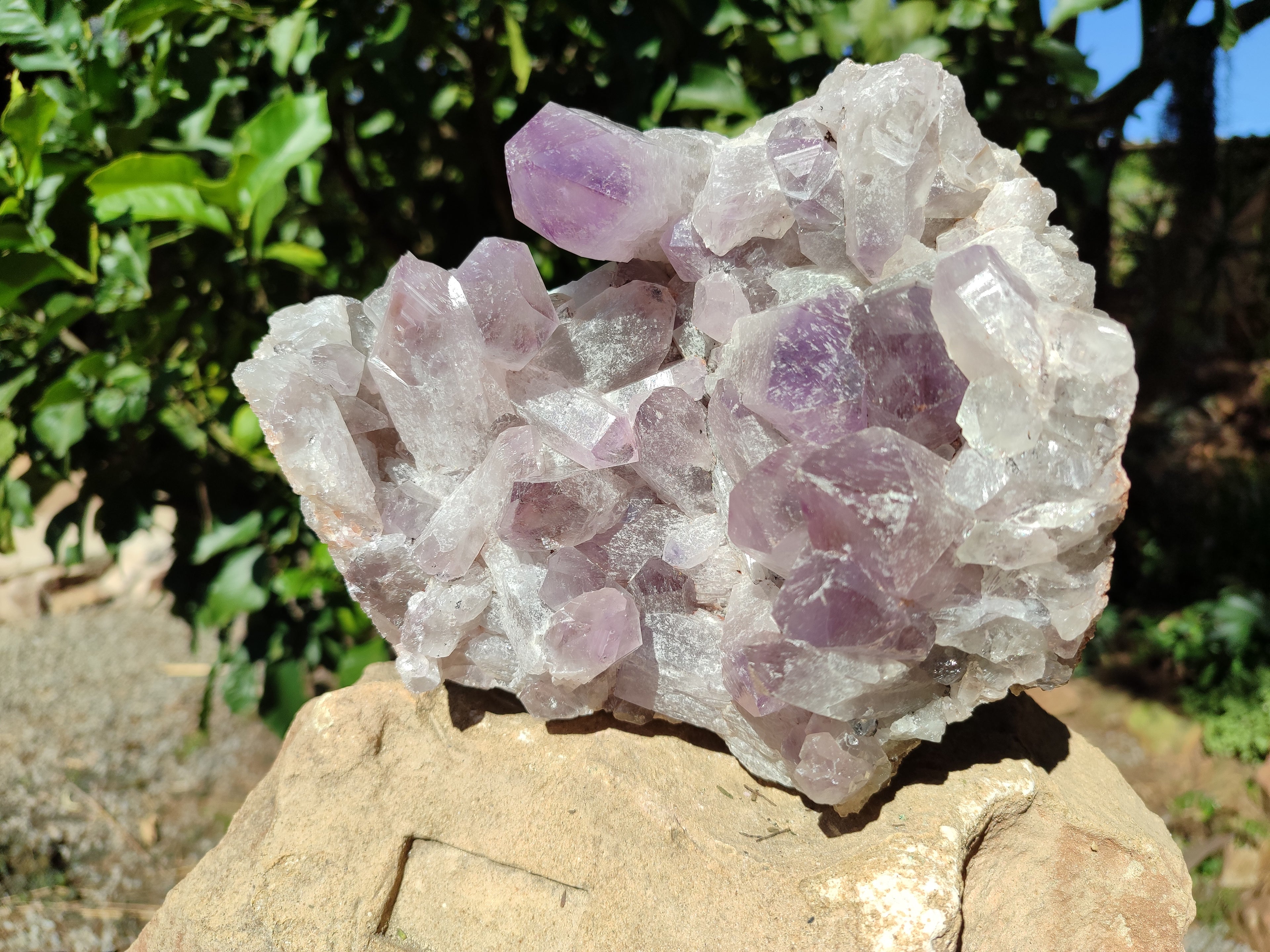 Natural Jacaranda Amethyst Quartz Cluster x 1 From Mumbwa, Zambia - Toprock Gemstones and Minerals 