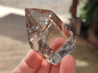 Polished Mixed Window Quartz Points Including Rutile and Citrine x 2 from Madagascar