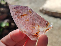 Polished Mixed Window Quartz Points Including Rutile and Citrine x 2 from Madagascar