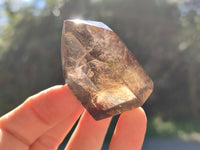 Polished Mixed Window Quartz Points Including Rutile and Citrine x 2 from Madagascar