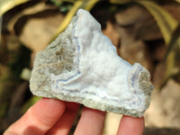 Natural Blue Lace Agate Geode Specimens x 24 From Nsanje, Malawi