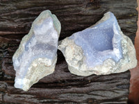 Natural Blue Lace Agate Geode Specimens x 24 From Nsanje, Malawi