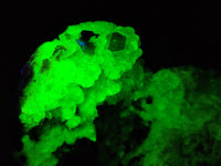 Natural Fluorescent Opal Hyalite with Schorl Tourmaline Specimens x 2 From Erongo, Namibia