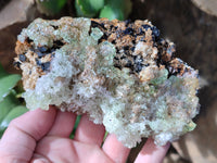 Natural Fluorescent Opal Hyalite with Schorl Tourmaline Specimens x 2 From Erongo, Namibia