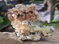 Natural Fluorescent Opal Hyalite with Schorl Tourmaline Specimens x 2 From Erongo, Namibia