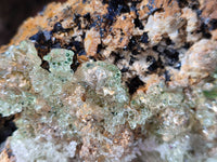 Natural Fluorescent Opal Hyalite with Schorl Tourmaline Specimens x 2 From Erongo, Namibia