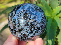 Polished Gabbro / Merlinite Sphere x 4 From Madagascar