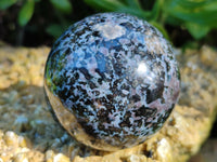 Polished Gabbro / Merlinite Sphere x 4 From Madagascar