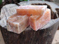 Natural Sunset Orange Rhombohedron Calcite Specimens x 35 From Spitzkop, Namibia