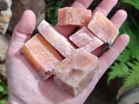 Natural Sunset Orange Rhombohedron Calcite Specimens x 35 From Spitzkop, Namibia
