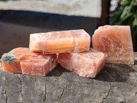 Natural Sunset Orange Rhombohedron Calcite Specimens x 35 From Spitzkop, Namibia