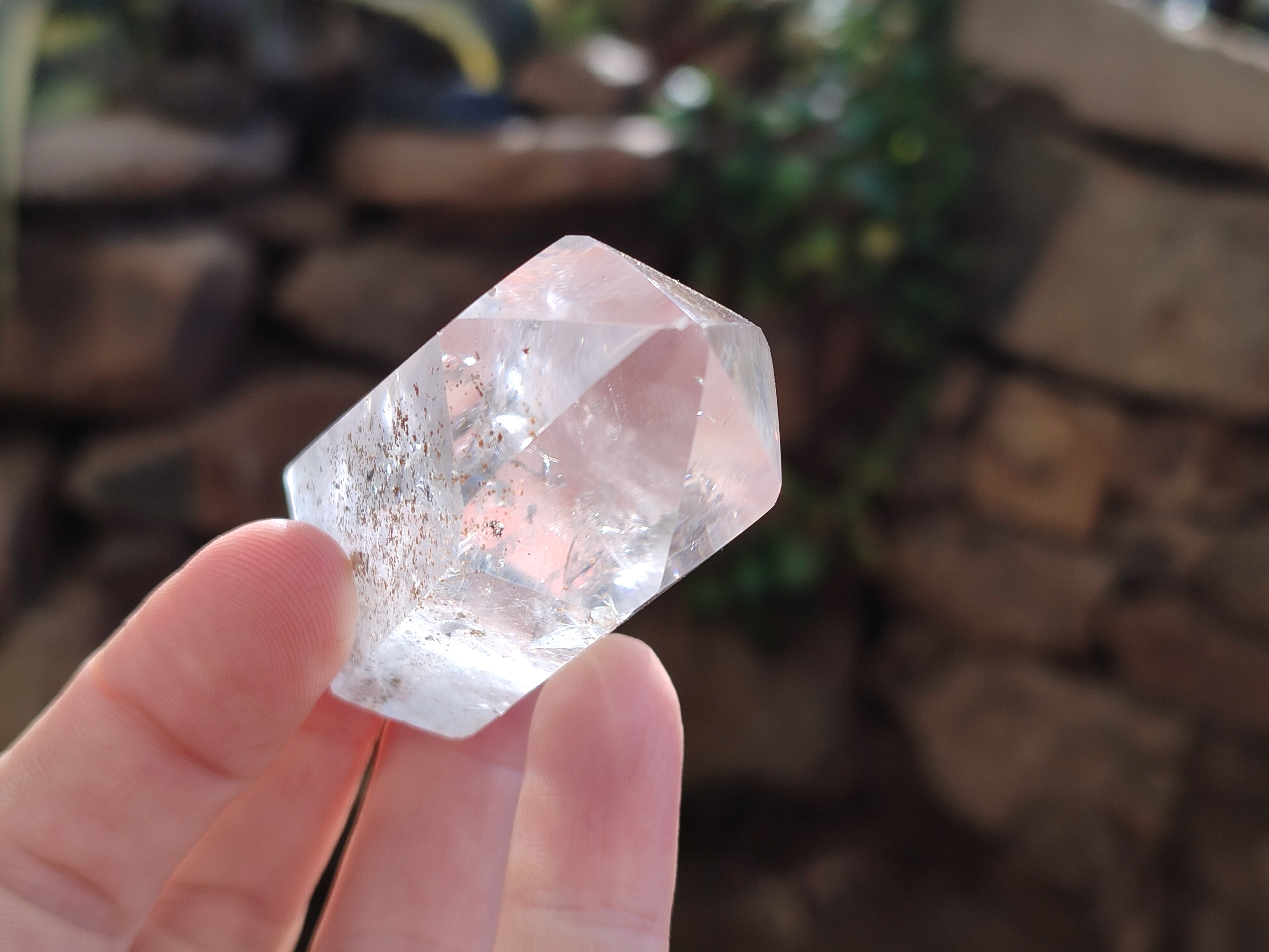 Polished Mixed Inclusion Quartz Points Including Rutile x 6 from Madagascar - Toprock Gemstones and Minerals 