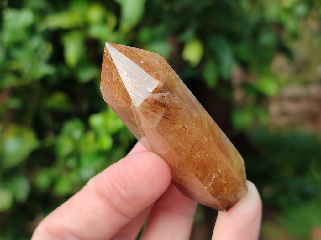 Polished Mixed Inclusion Quartz Points Including Rutile x 6 from Madagascar - Toprock Gemstones and Minerals 