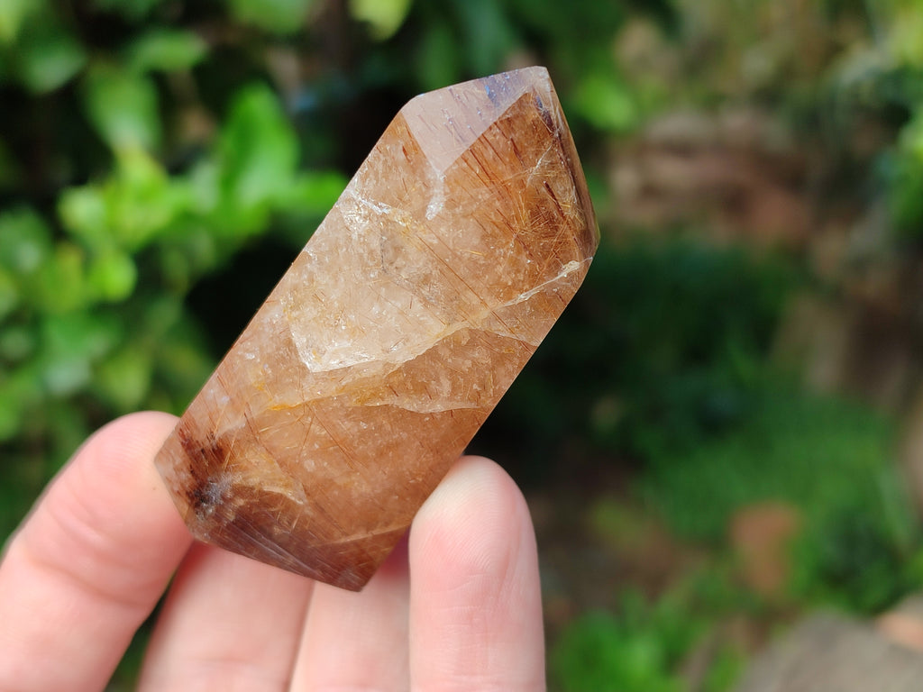 Polished Mixed Inclusion Quartz Points Including Rutile x 6 from Madagascar - Toprock Gemstones and Minerals 