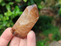 Polished Mixed Inclusion Quartz Points Including Rutile x 6 from Madagascar