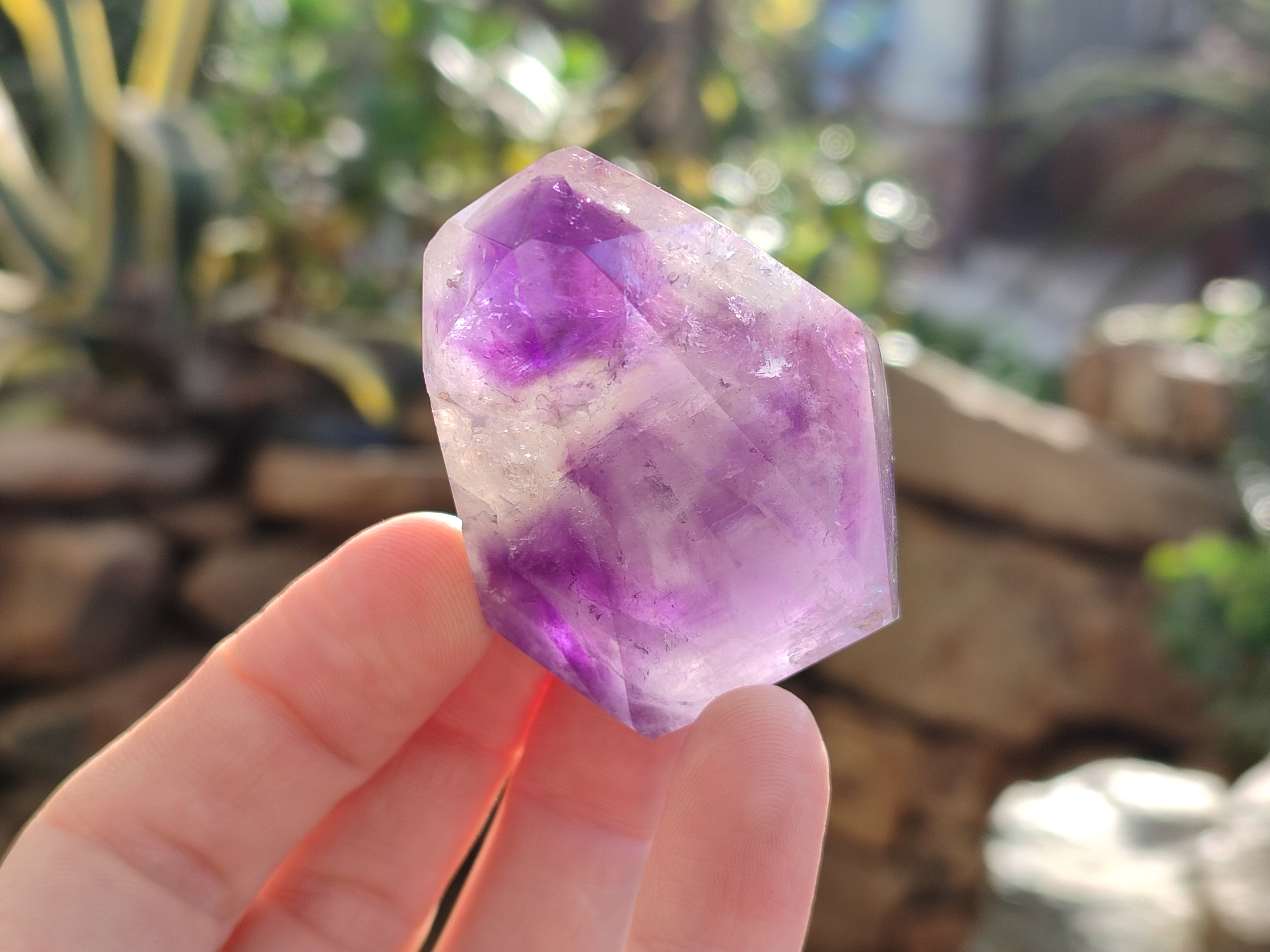 Polished Mixed Inclusion Quartz Points Including Rutile x 6 from Madagascar - Toprock Gemstones and Minerals 