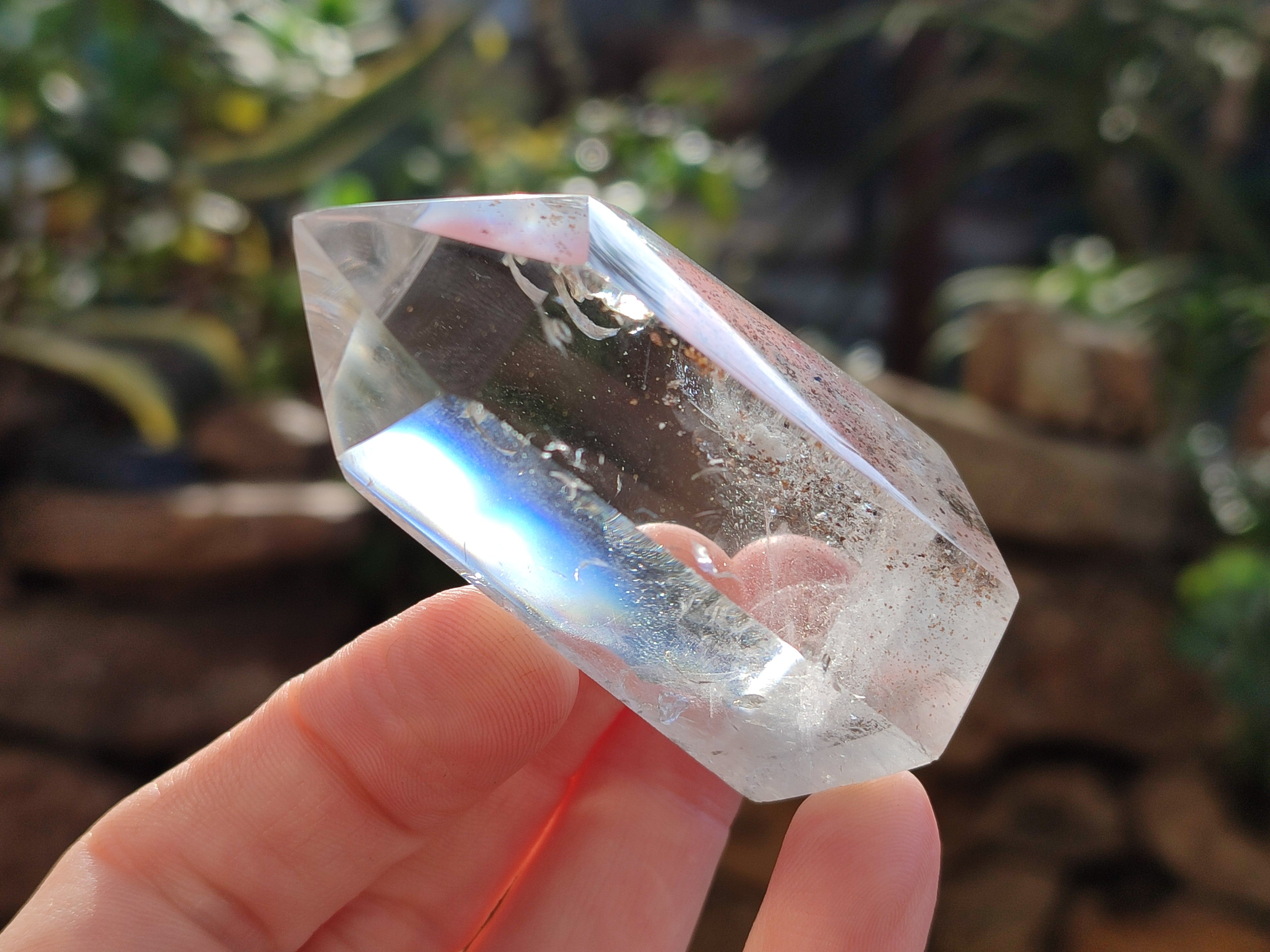 Polished Mixed Inclusion Quartz Points Including Rutile x 6 from Madagascar - Toprock Gemstones and Minerals 
