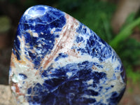 Polished Sodalite Standing Free Forms x 3 From Kunene River, Namibia