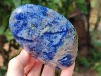 Polished Sodalite Standing Free Forms x 3 From Kunene River, Namibia