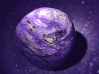 Polished Sodalite Standing Free Forms x 3 From Kunene River, Namibia