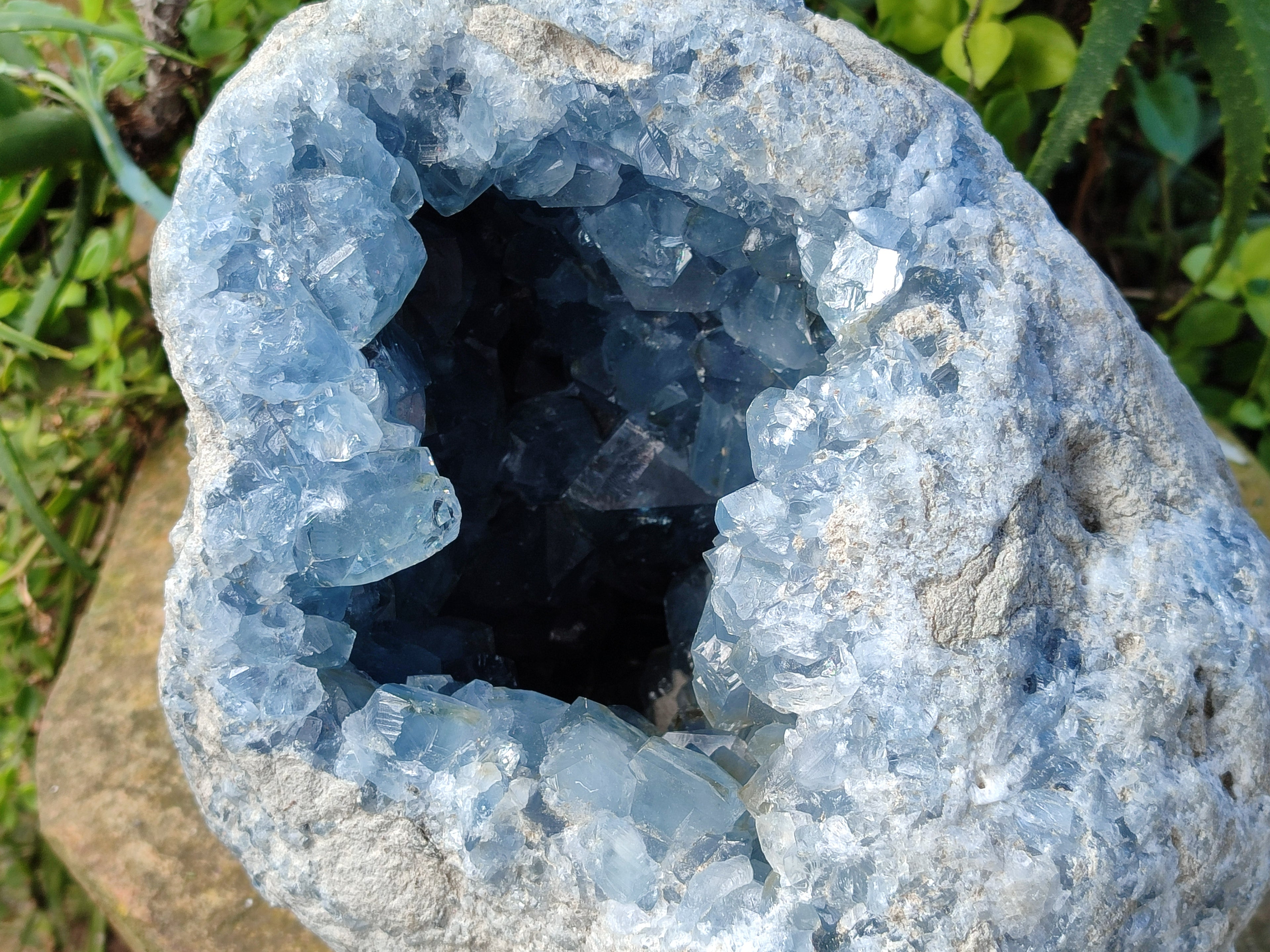 Natural Extra Large Celestite Geode Specimen x 1 From Sakoany, Madagascar - Toprock Gemstones and Minerals 