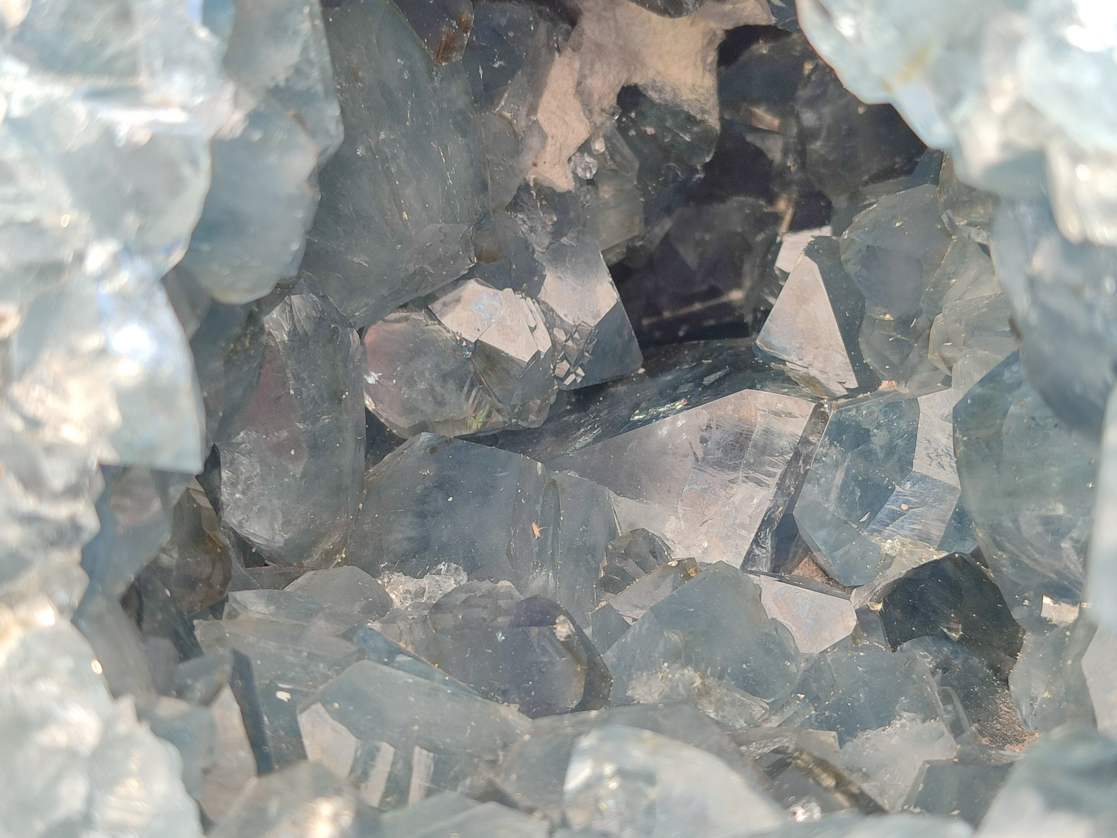 Natural Extra Large Celestite Geode Specimen x 1 From Sakoany, Madagascar - Toprock Gemstones and Minerals 