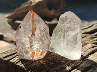 Polished Mixed Quartz Points Including Citrine x 6 from Madagascar