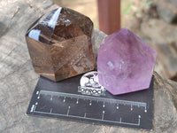 Polished Mixed Quartz Points Including Citrine x 6 from Madagascar