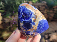 Polished Sodalite Standing Free Forms x 3 From Kunene River, Namibia
