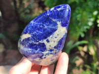 Polished Sodalite Standing Free Forms x 3 From Kunene River, Namibia